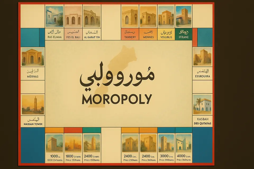 Moropoly board concept sketch